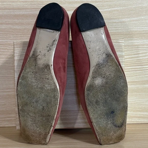 Gucci Dionysus Crystal Pink Suede Flats US 11 Statement Designer - Picture 6 of 9